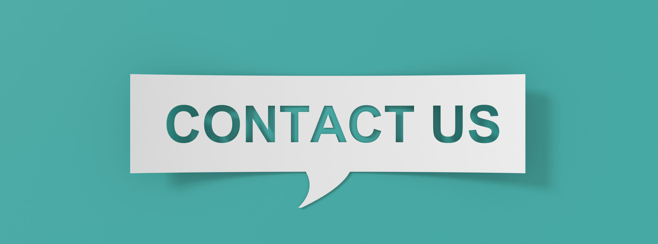 Contact us banner design. 3D rendering.